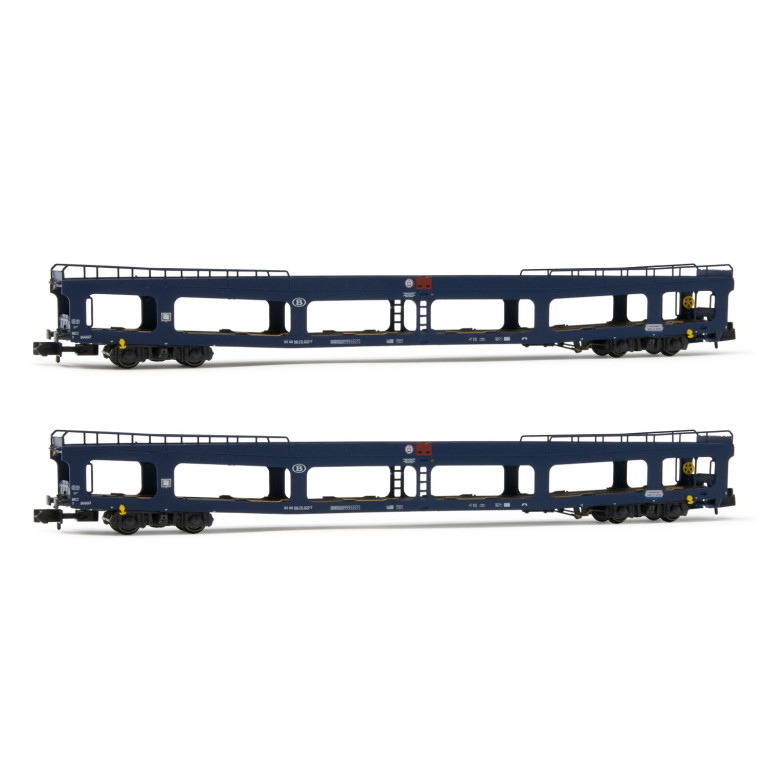 2 Wagons porte autos DD DEV66  Sncb, Ep IV et V - ARNOLD HN4349 - N 1/160