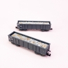 2 Wagons tombereau Eaos E79 avec chargement Sncf, Ep IV - ARNOLD HN6535 - N 1/160