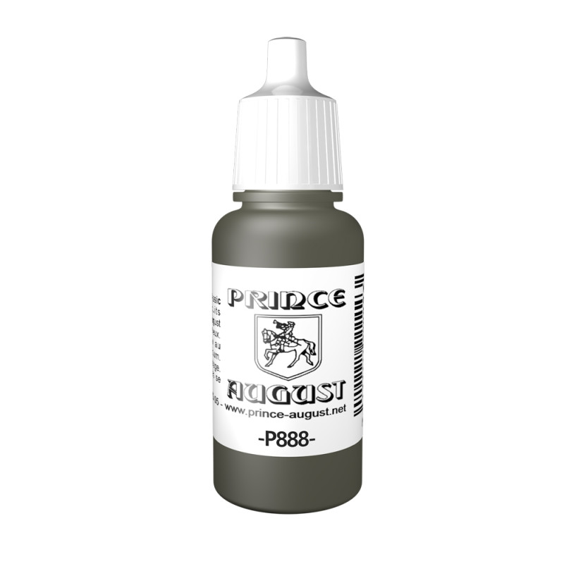 Peinture Acrylique, 17ml, Gris Olive - PRINCE AUGUST P888 - 92