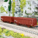 2 wagons de marchandises toit découvert Eos, DR, Ep IV - ROCO 76006 - HO 1/87