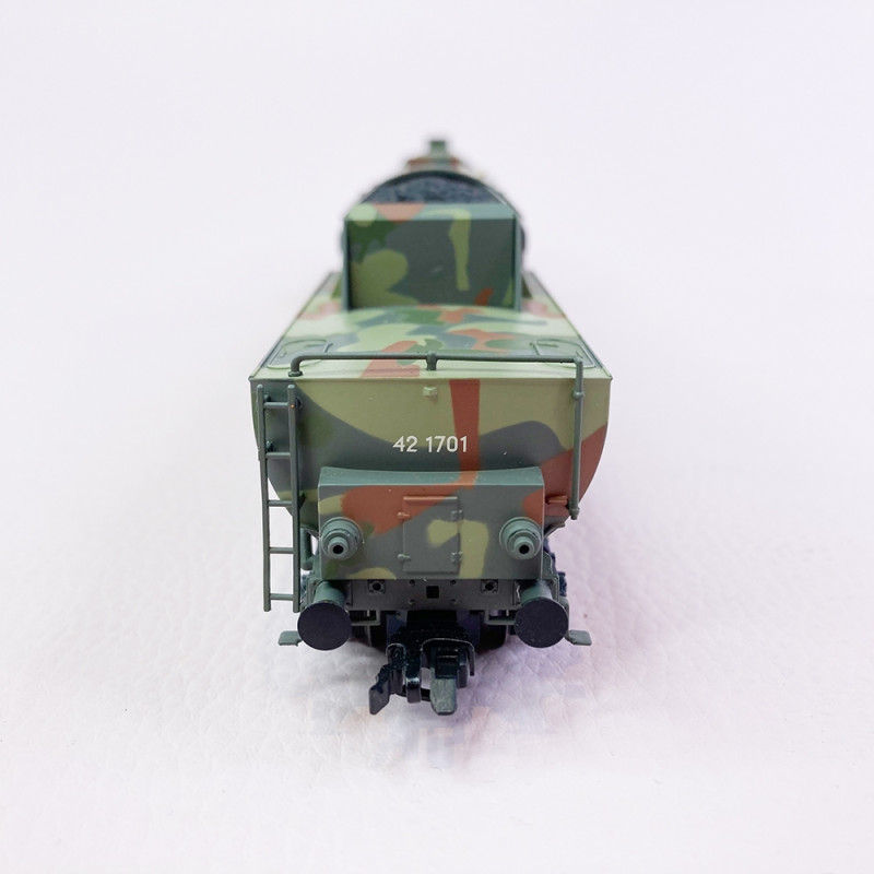 Train militaire BR 42 1701 + 3 voitures "transport de troupes" DRB, Ep II - LILIPUT 130002 - HO 1/87