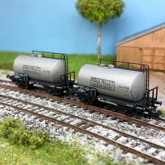 2 wagons citerne "Paul Millet" ex-DRG, Sncf, Ep III - HOBBYTRAIN H24852 - N 1/160