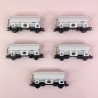 6 wagons trémies Tds "Armita Wagons Amsterdam BV" NS, Ep IV- MARKLIN 46306 - HO 1/87
