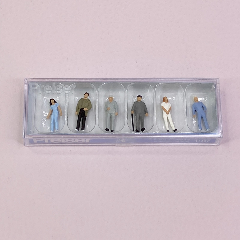 Passants debouts, (x6) - PREISER 14002 - HO 1/87