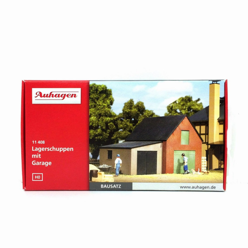 Petit atelier avec garage-HO-1/87-AUHAGEN 11408