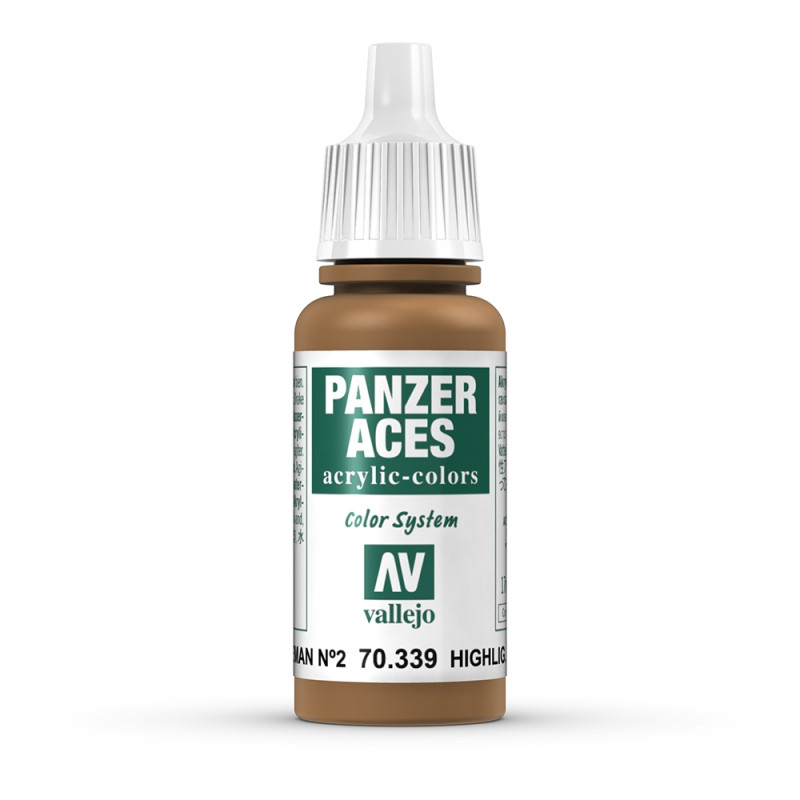 Peinture Acrylique, 17ml, Panzer Aces Eclairci E.C All.II - VALLEJO 70339