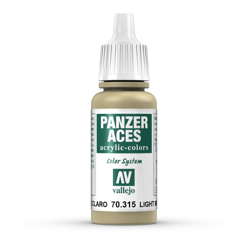 Peinture Acrylique, 17ml, Panzer Aces Boue Claire - VALLEJO 70315