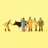 Vendeurs de bétail + Vache - PREISER 14039 - HO 1/87
