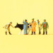 Vendeurs de bétail + Vache - PREISER 14039 - HO 1/87