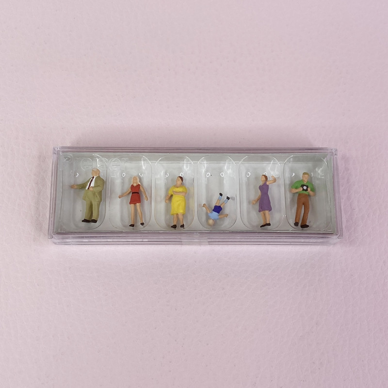 Famille et Photographe (x6) - PREISER 10278 - HO 1/87
