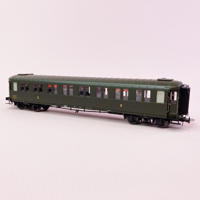Voiture métallisée Ex-PLM B8 2CL Sncf, Ep IIIb - REE VB458 - HO 1/87