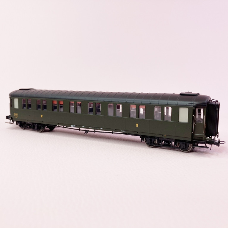 Voiture métallisée Ex-PLM, B8 2CL, Sncf, Ep IIIb - REE VB455 - HO 1/87