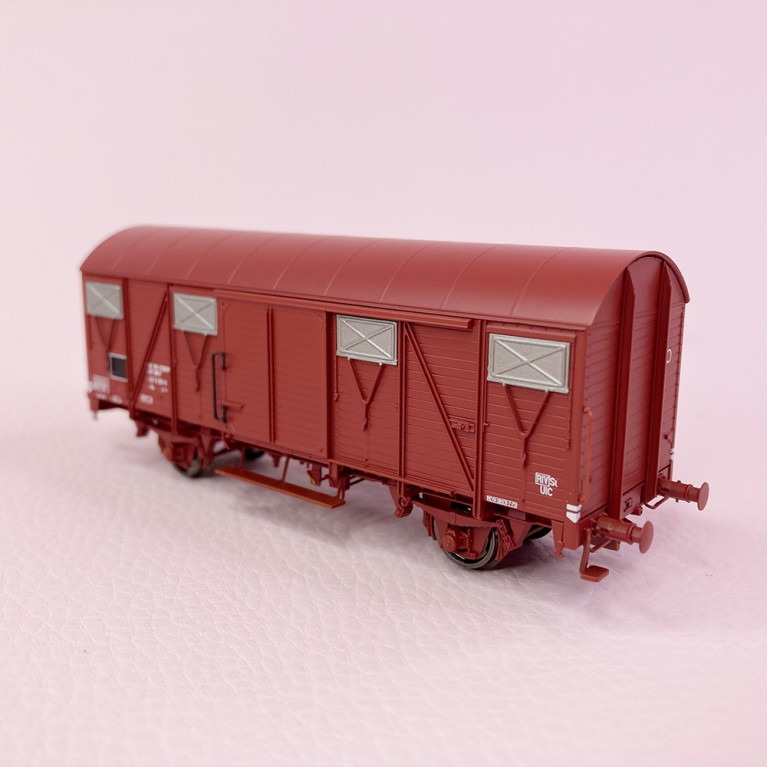 Wagon couvert 2 essieux type GS, "Europ", Sncf, Ep IV - BRAWA 50110 - HO 1/87