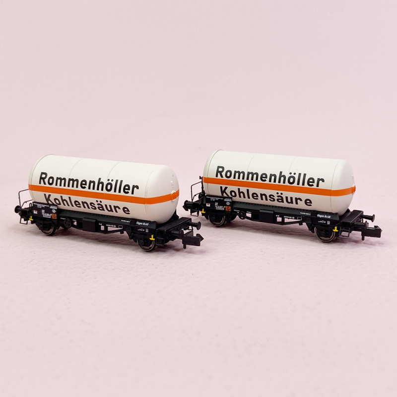 2 wagons citerne à gaz "Rommenhöller", DB, Ep IV - ARNOLD HN6604 - N 1/160