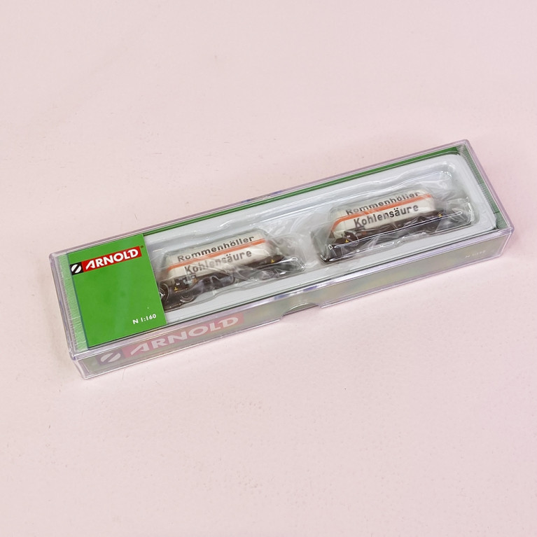 2 wagons citerne à gaz "Rommenhöller", DB, Ep IV - ARNOLD HN6604 - N 1/160