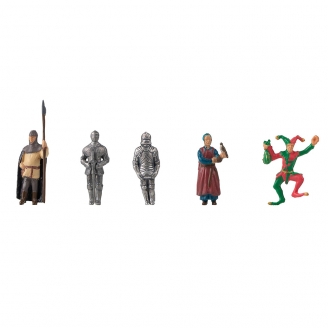 Personnages médiévaux (x5) - FALLER 151631 - HO 1/87