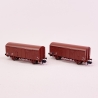 2 wagons couverts type G4, Sncf, Ep IV - ARNOLD HN6515 - N 1/160