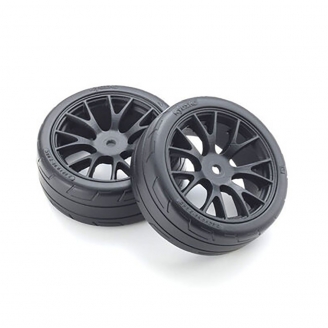 Roues 7 Branches type BBS Noires (x2) - KYOSHO FATH701BKM