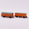 2 wagons couverts "Rescue train" Renfe, Ep IV - ARNOLD HN6555 - N 1/160
