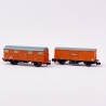 2 wagons couverts "Rescue train" Renfe, Ep IV - ARNOLD HN6555 - N 1/160