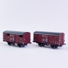 2 wagons couverts primeur 20T, PLM, Ep II - REE WB735 - HO 1/87