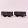 2 wagons couverts primeur ex-10T PLM type 3, Sncf, Ep IIIb - REE WB747 - HO 1/87