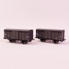 2 wagons couverts primeur ex-10T PLM type 2, Sncf, Ep IIIa - REE WB745 - HO 1/87