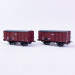 2 wagons couverts primeur 10T rouge Sideros type 2, PLM, Ep II - REE WB743 - HO 1/87