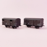 2 wagons couverts primeur ex-20T PLM, Sncf, Ep IIIa - REE WB737 - HO 1/87