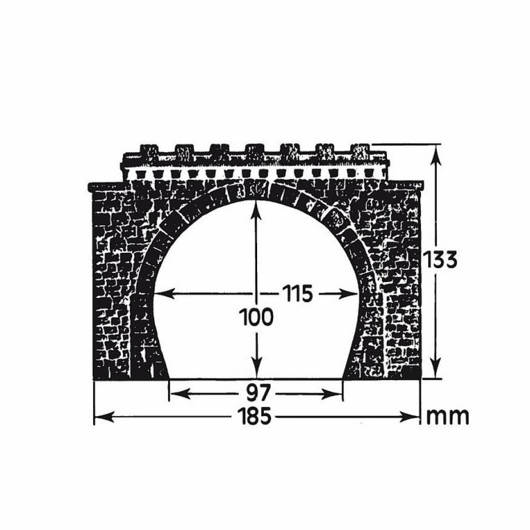 2 entrées de tunnel 2 voies-HO-1/87-FALLER