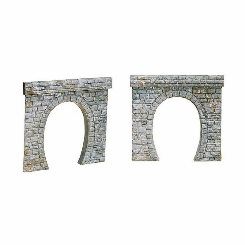 Noch 34937 Portail De Tunnel Pour Modélisme Ferroviaire – 1 Voie (16 X 9 Cm), Accessoire De Décoration Pour Train Miniature