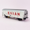 Wagon frigorifique HLV 2 essieux "Evian & Badoit", Sncf, Ep III - BRAWA 48348 - HO 1/87