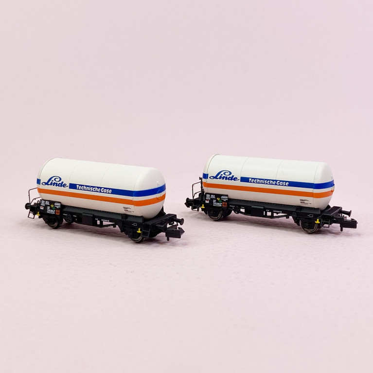 2 wagons citerne à gaz "Linde", DB, Ep IV - ARNOLD HN6603 - N 1/160