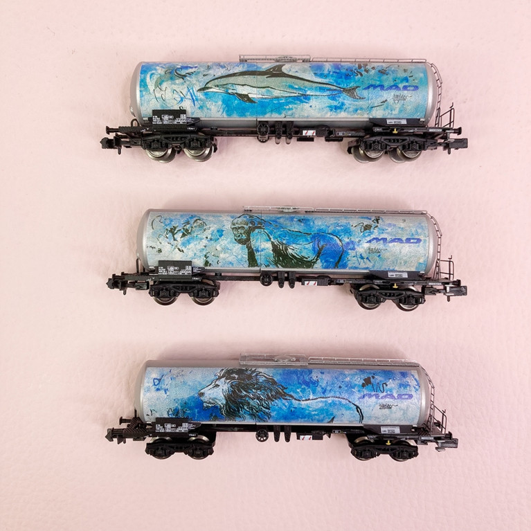 3 wagons citerne à bogies "MAD",  Ep VI - ARNOLD HN6600 - N 1/160