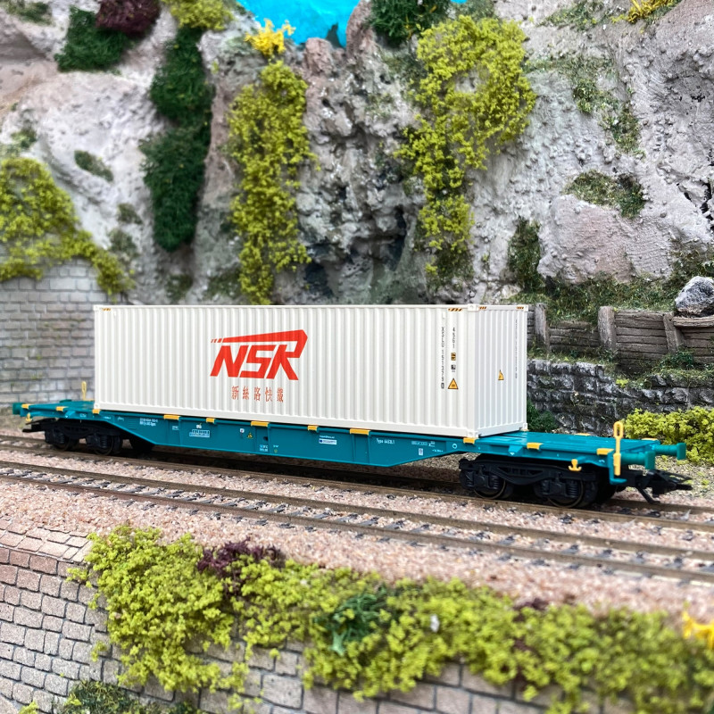 Wagon porte conteneurs Sgs "NSK", Lineas, Ep VI - MARKLIN 47135 - HO 1/87