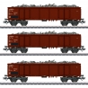 3 wagons tombereaux Eaos "chargé ferraille" DB,  Ep V - MARKLIN 46899 - HO 1/87