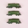 3 wagons citerne à bogies USTC, DB, Ep III - MINITRIX 18212 - N 1/160