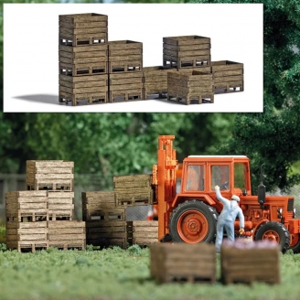 Caisses en bois pour l'agriculture (x10) - BUSCH 1980 - HO 1/87