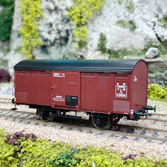 Wagon couvert primeur rouge Sideros 10T, France PLM, Ep II - REE WB760 - HO 1/87