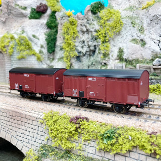 3 Wagons Couverts Primeurs TP 4 Portes PLM Ep. II - REE WB-907 - Échelle HO 1/87 - Neuf