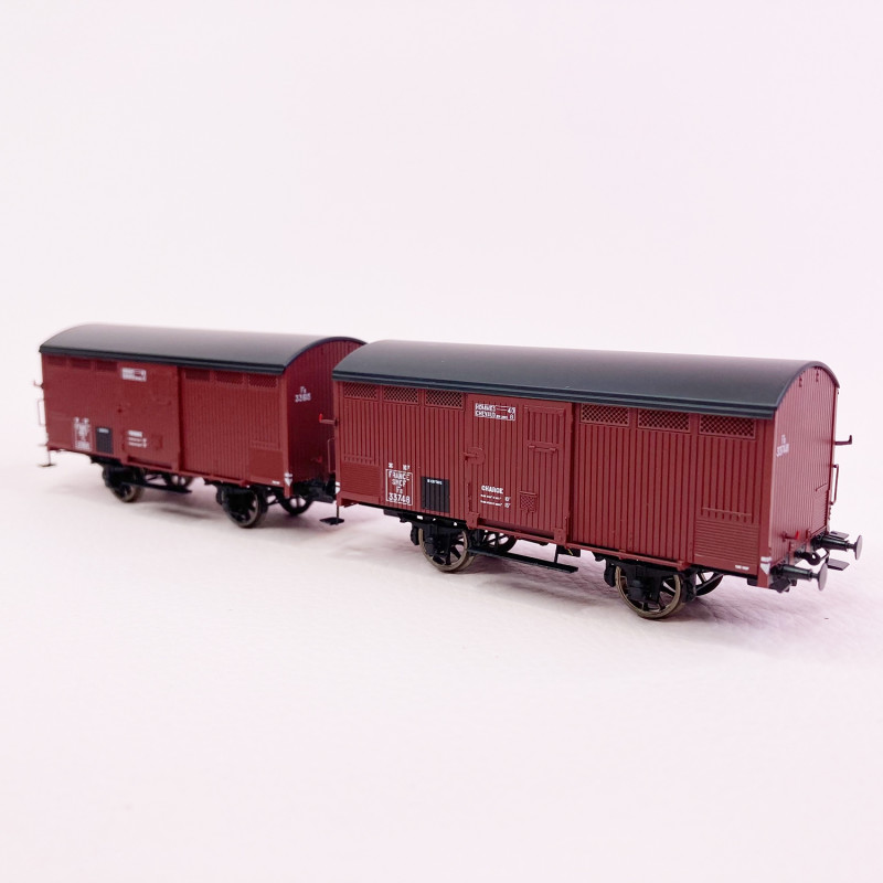 3 Wagons Couverts Primeurs TP 4 Portes PLM Ep. II - REE WB-907 - Échelle HO 1/87 - Neuf