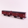 2 wagons Primeurs Ex-PLM marquage "France PLM" PLM / Sncf, Ep II et IIIa - REE WB759 - HO 1/87