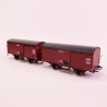 2 wagons Primeurs Ex-PLM marquage "France PLM" PLM / Sncf, Ep II et IIIa - REE WB759 - HO 1/87