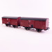 2 wagons Primeurs rouge Sideros 10T PLM, Ep II - REE WB757 - HO 1/87