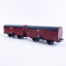 2 wagons Primeurs rouge Sideros 10T PLM, Ep II - REE WB757 - HO 1/87