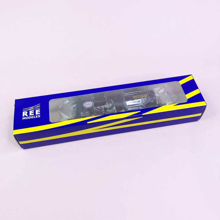 Wagon citerne Fauvet-Girel bogie Y 23 "Esso-Simotra" Sncf , Ep IV - REE WB654 - HO 1/87