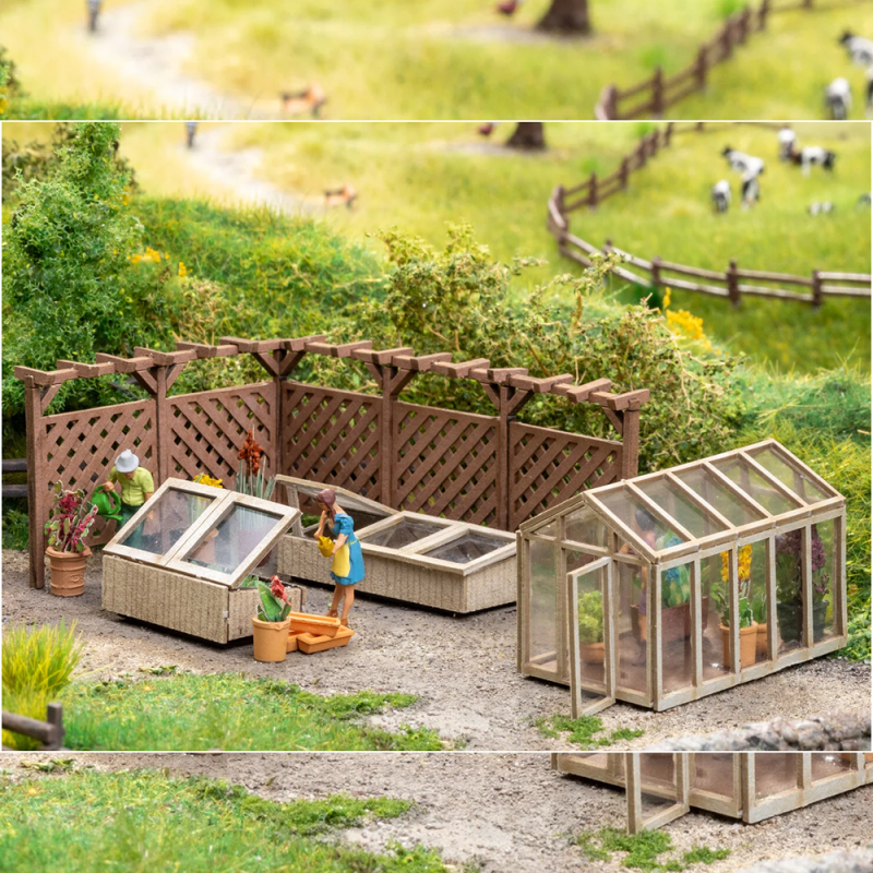 Coffret "Aménagement de jardin" - Laser Cut - NOCH 66805 - HO 1/87