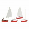4 petits bateaux pour plan d'eau-HO-1/87-KIBRI 39160