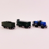 3 wagons de marchandises, K.Bay.Sts.B. Ep I - FLEISCHMANN 809005 - N 1/160