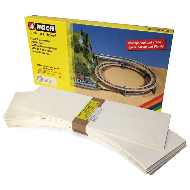 Rampe hélicoïdale 1 voie R1 360mm, 1 cercle 1/2 - NOCH 53001 - HO 1/87